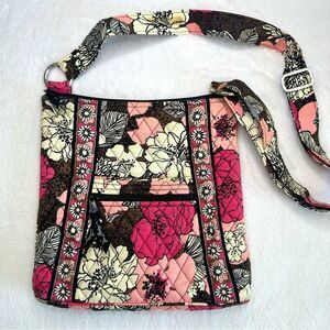 Vera Bradley Hipster Crossbody Bag in Mocha Rouge - Retired Design